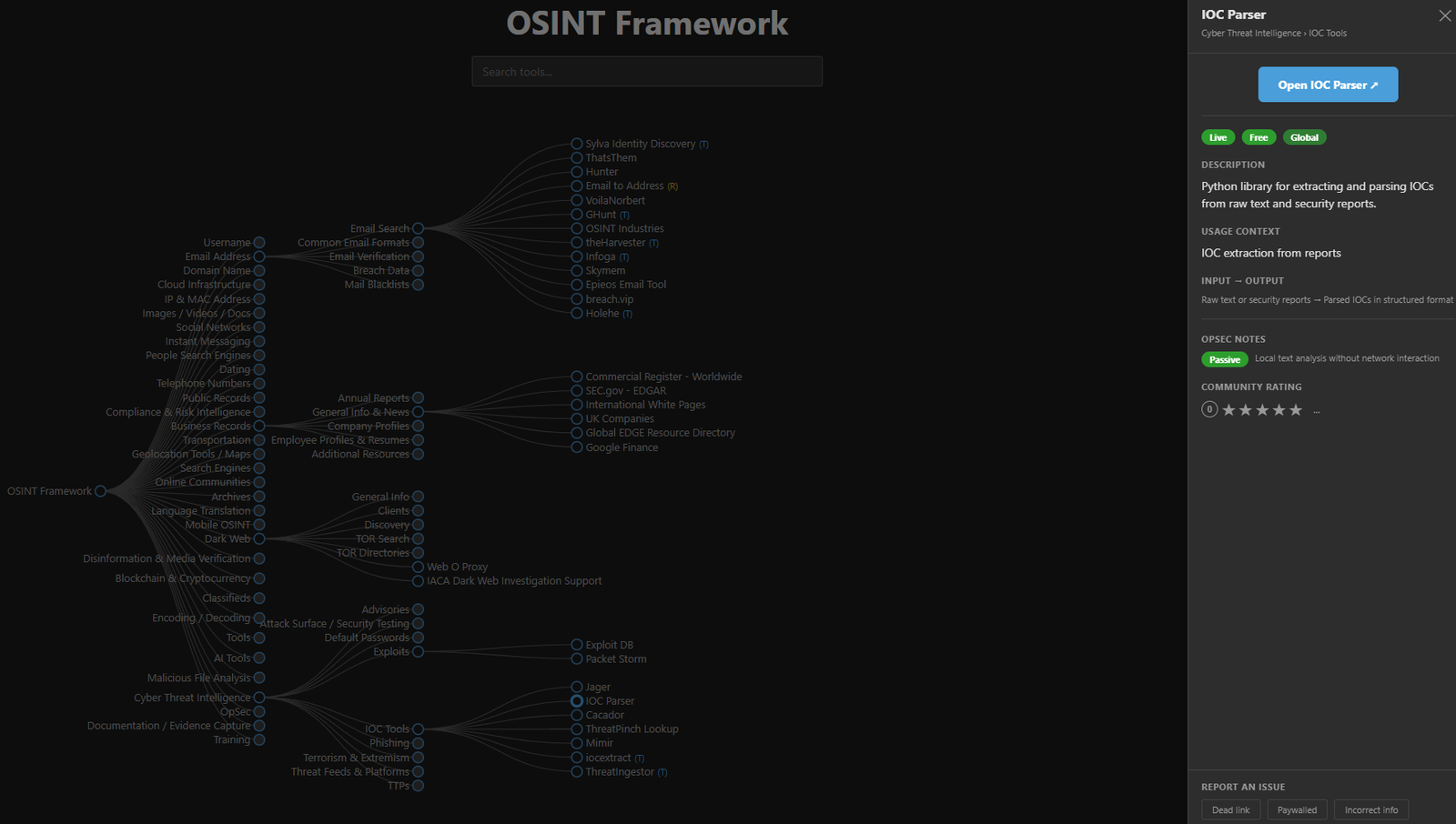 OSINT Toolkit Screenshot